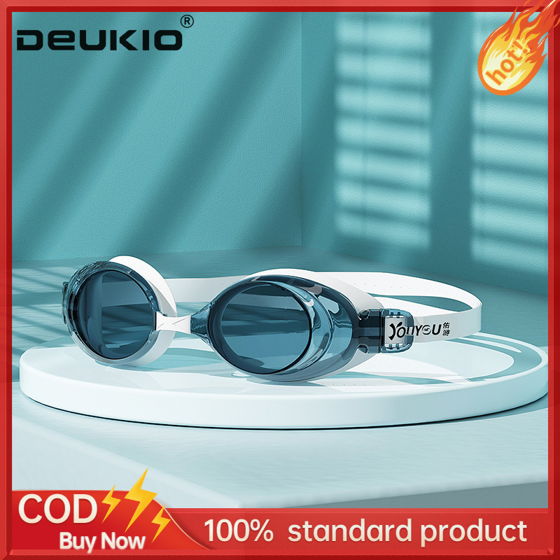 DEUKIO Hd electroplated waterproof anti-fog myopia swimming glasses for men and women adult swimming glasses Transparent electroplated swimming glasses ราคา 165 บาท*ส่งฟรี