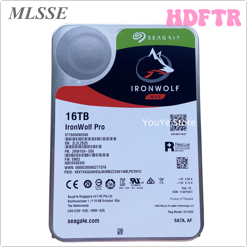 Seagate Ironwolf Pro 16Tb Nas Hdd - 7200Rpm 256Mb Cache Sata 3.5