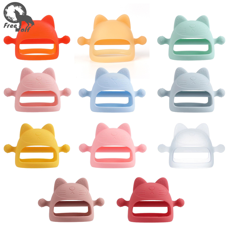 Đồ chơi gặm mọc răng cho bé cho trẻ sơ sinh 3 + tháng dễ thương Mèo Chống thả Silicone đồ chơi gặm cho nhẹ nhàng đau mọc răng Relief