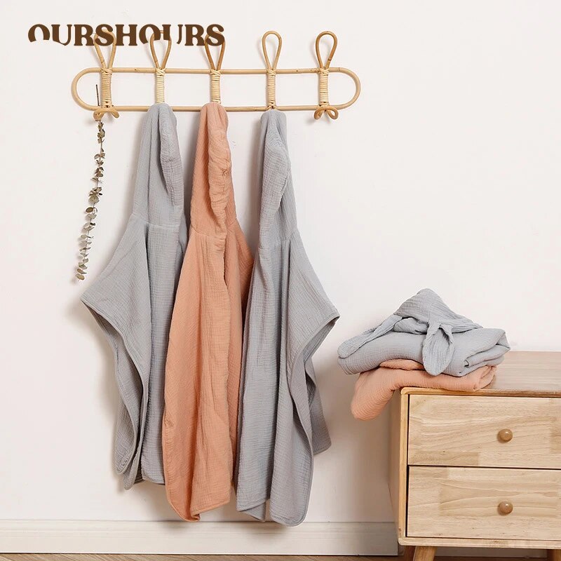 zd837vnsv223 Kids Baby Hooded Cape Bath Towel Cotton Muslin Loose Cloak Poncho Outwear Beach Baby Bathing Stuff Children's Cartoon Bathrobe
