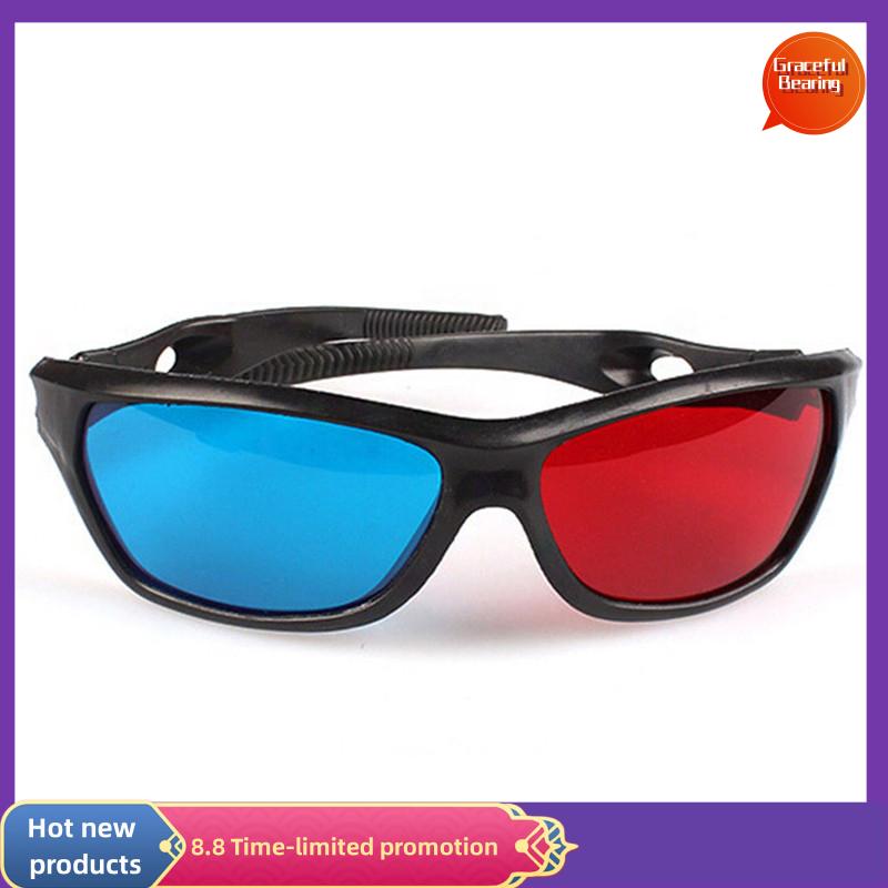 Graceful 3D Glasses Red Blue Black Frame For Dimensional Anaglyph TV Movie DVD Game Presyo  59 Piso*Libreng Shipping