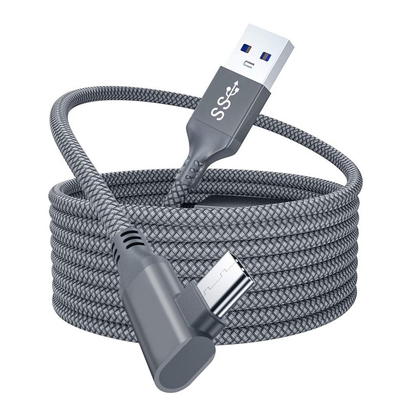 for Oculus Quest 2 Link Cable 20Ft/6M, Link Cable,90 Degree Angled High Speed Data Transfer & Charging Cable
