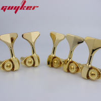 GUYKER New Bass Tuners 1:20 Ratio Guitar Machine Gold Heads Guitar Tuning Key Pegs Open Gear