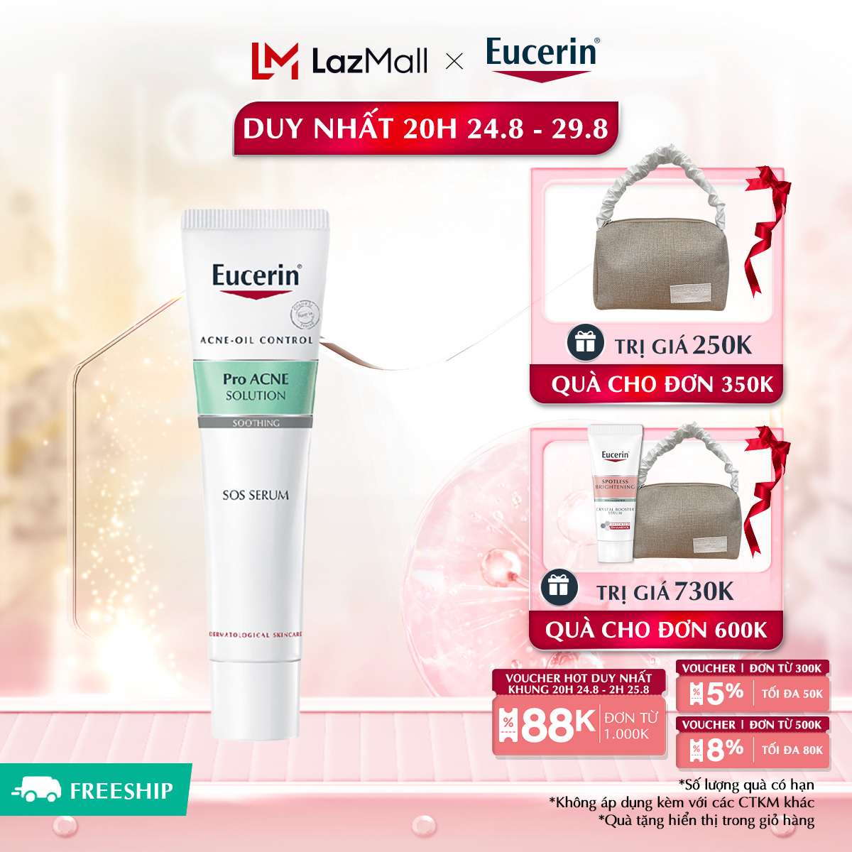 Tinh chất dưỡng cho da mụn Eucerin Pro Acne SOS Serum 40ml/10ml