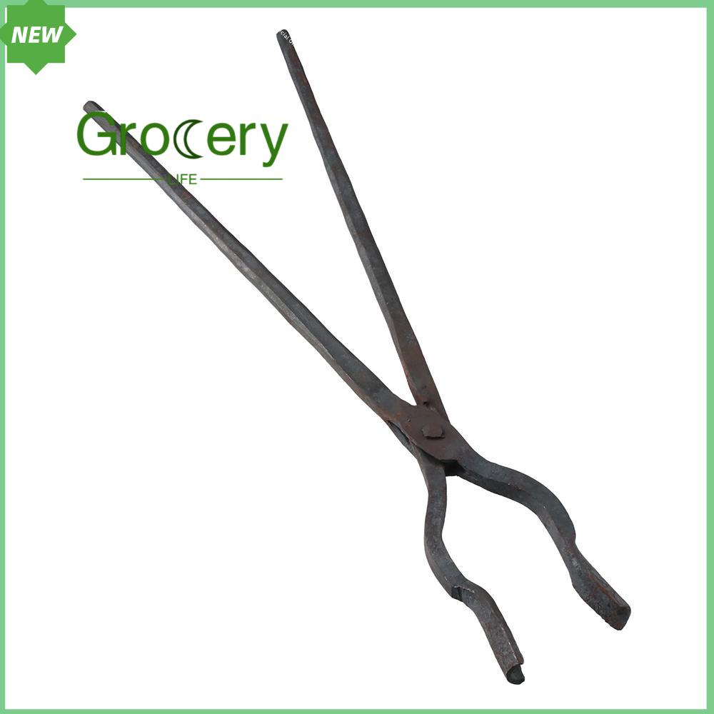 GROCERY LIFE 47cm Mũi tròn Bền Đen Dụng cụ hàn Thợ rèn chuyên nghiệp Ghế Hàn Kìm hàn Kẹp tóc thợ rèn