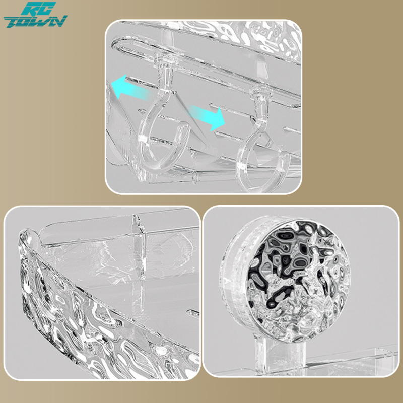 Suction Corner Shower Organizer, Shower Dispenser Soap Organizer, Punch-Free Storage Rack, Shower Caddy Suction Cup Storage Rack, Shower Accessories For Bathroom ราคา 315 บาท*ส่งฟรี