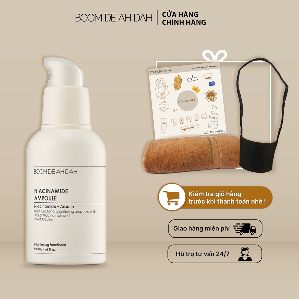 Serum Dưỡng Trắng Căng Bóng Da Boom De Ah Dah Niacinamide 10% + Arbutin 2%