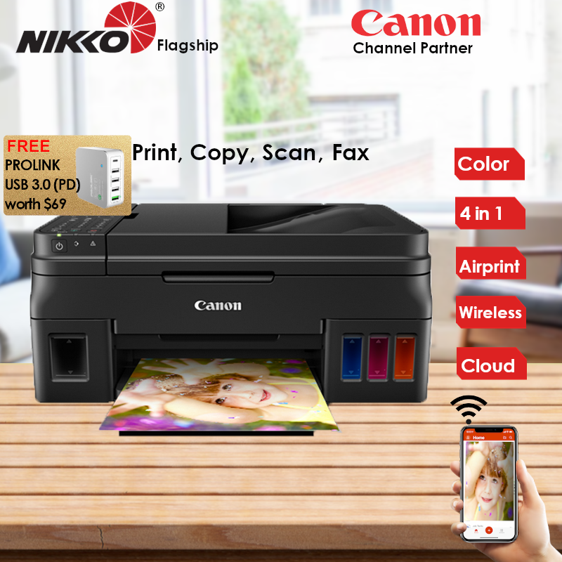 [Local Warranty] Canon PIXMA G4010 Refillable Ink Tank Wireless All-In-One with Fax Inkjet Printer G-4010 G 4010 Singapore