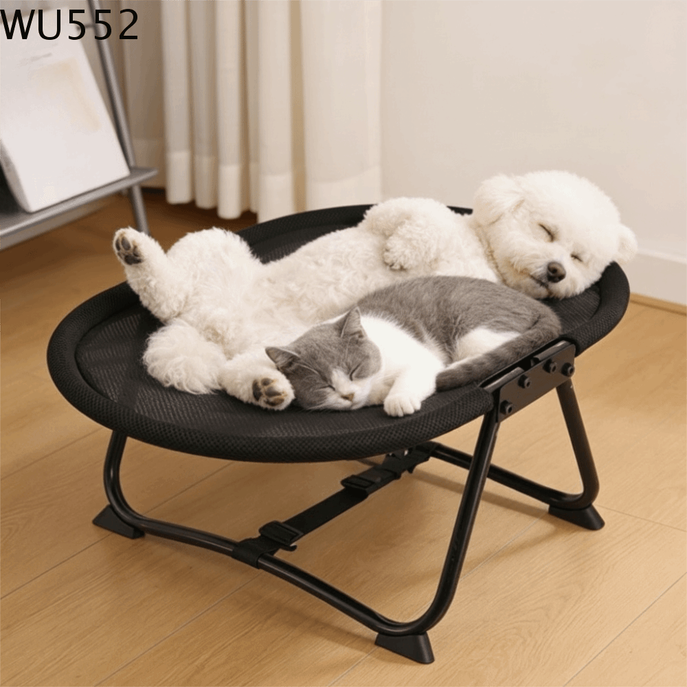 WU552 Có thể gấp lại Giường nâng cao cho chó Khung chắc chắn Lưới thoáng khí Giường diễu hành cho mèo Ghế nằm cho mèo Võng cho mèo Nơi nghỉ mát cho chó Tất Cả Các Mùa