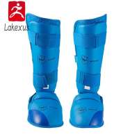 Lakexus 1 Pair Karate Shin Guard Taekwondo Boxing Leg Guard With Instep Protection Fixed With Self-Adhesive Cloth