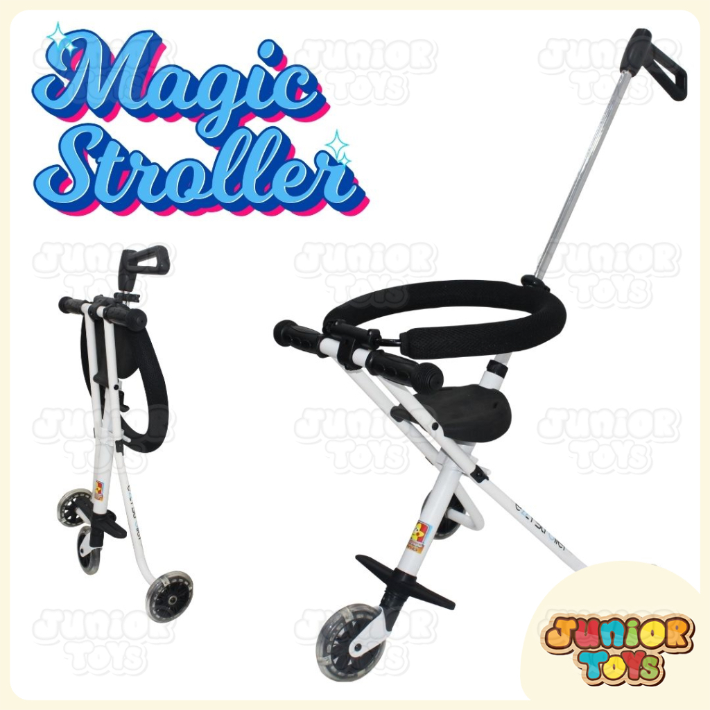 Magic Stroller Baby Kursi Dorongan Anak Micro Trike Roda 5 Perlengkapan Travelling Jalan Indoor Outdoor
