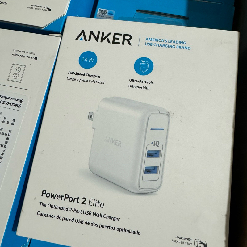 Sạc 2 cổng anker powerport elite 2 24w a2023 new fullbox