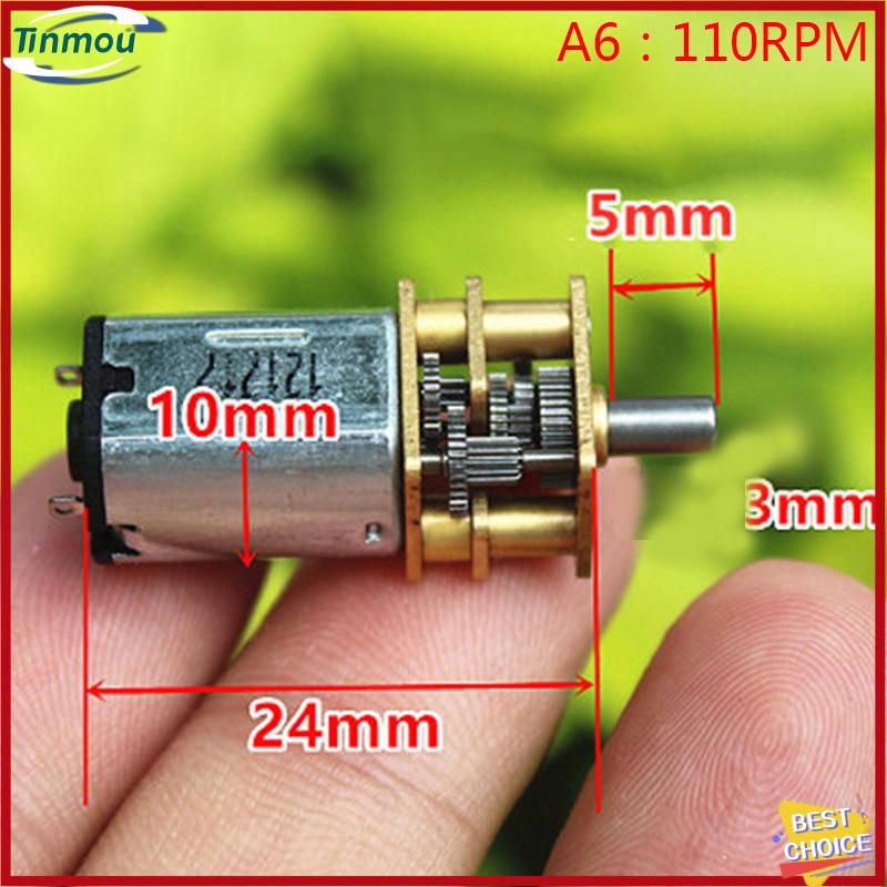 【Tinmou】🌟🌟【Hot Sale】🎈 Micro N20 Bánh Động Cơ Tốc Độ Chậm Kim Loại Hộp Số Giảm Tốc Động Cơ Điện Tự Làm Đồ Chơi - 4