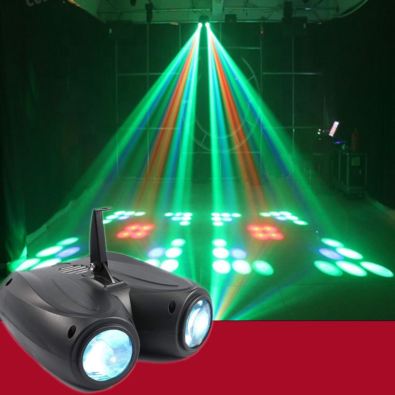 Led đôi đầu Disco Đèn Spotlight đầy màu sắc DJ Đảng ánh sáng chiếu 12864led hiệu ứng sân khấu chiếu sáng cho giải trí gia đình
