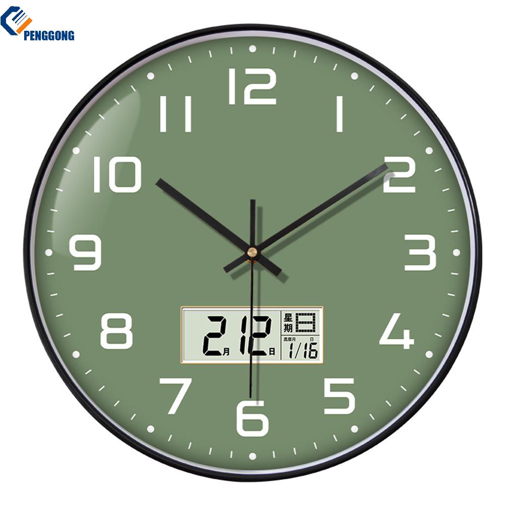[PENGGONG] Silent Digital Wall Clock with Calendar Temperature for Home and Office Use ราคา 1,314 บาท*ส่งฟรี