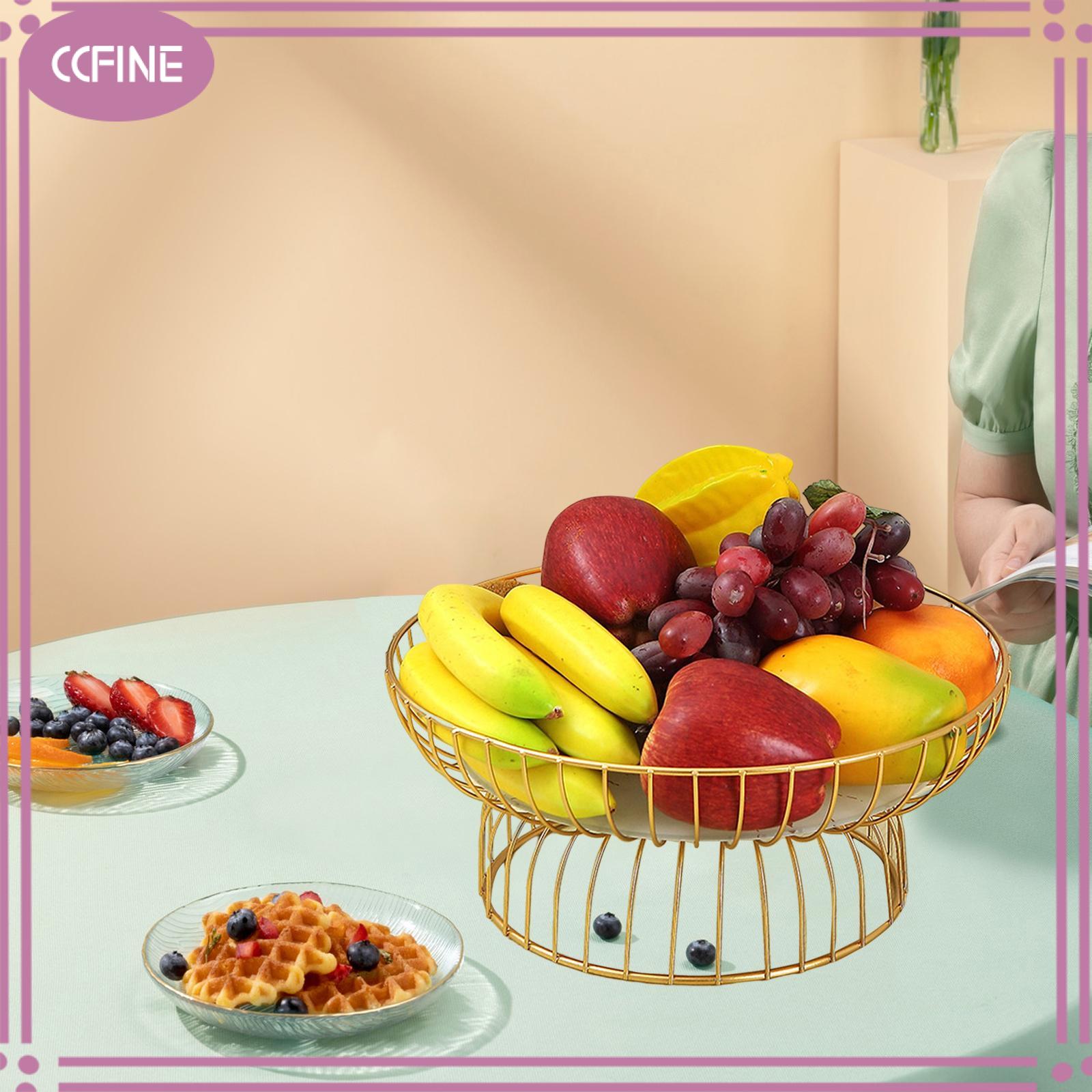 Ccfine Fruit Basket bát trái cây tròn chắc chắn đồ ăn nhẹ Rau đứng chủ cho bữa tiệc gia đình Quầy bar trà tủ