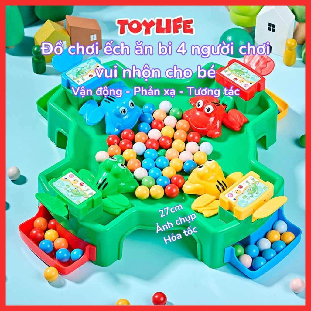 Đồ chơi ếch ăn bi 4 người chơi vui nhộn cho bé trò chơi ếch ăn kẹo ếch ăn hạt đậu ếch nuốt bi thông minh cho trẻ TOYLIFE