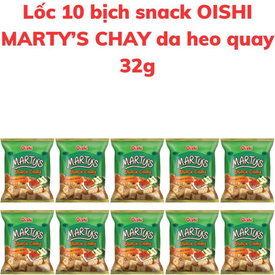 Bánh snack OISHI MARTY S chay da heo quay bịch 32g