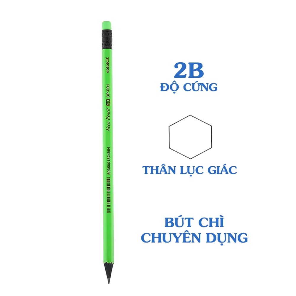 Quà tặng 5 bút chì gỗ 2b colokit gp-c01