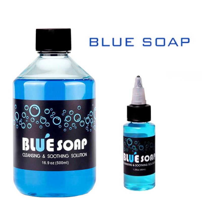 Nước rửa blue soap tạo bọt nước rửa hình xăm blue soap 500ml vs 40ml