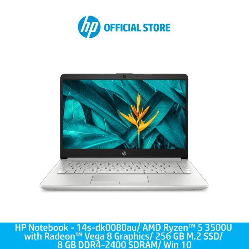 HP Notebook - 14s-dk0080au/ AMD Ryzen™ 5 3500U with Radeon™ Vega 8 Graphics/ 256 GB M.2 SSD/ 8 GB DDR4-2400 SDRAM/ Win 10