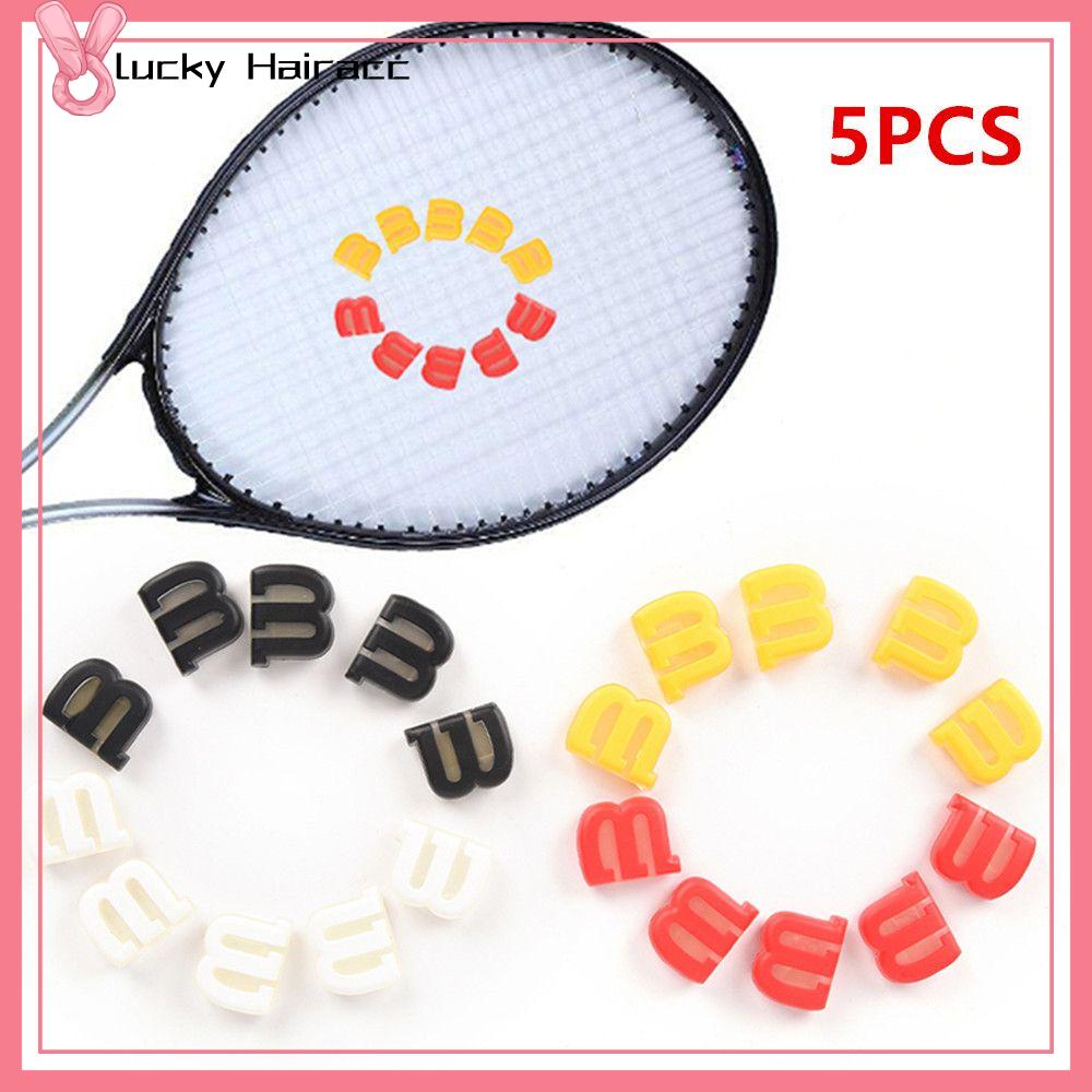 LUCKY HAIRACC 5pcs Chất lượng cao Phụ kiện nhân viên chuyên nghiệp Đầy màu sắc Tennis Damper Vợt tennis Giảm chấn Bộ giảm rung