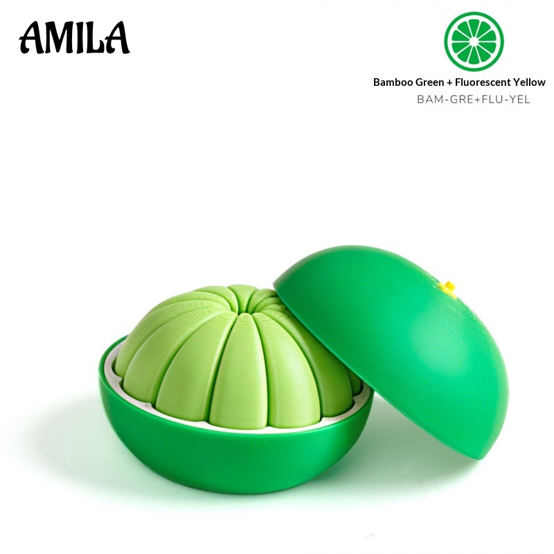 AMILA 3D Printed Orange Stress Relief Toy - Creative Squishy Decompression Ball ราคา 94 บาท*ส่งฟรี
