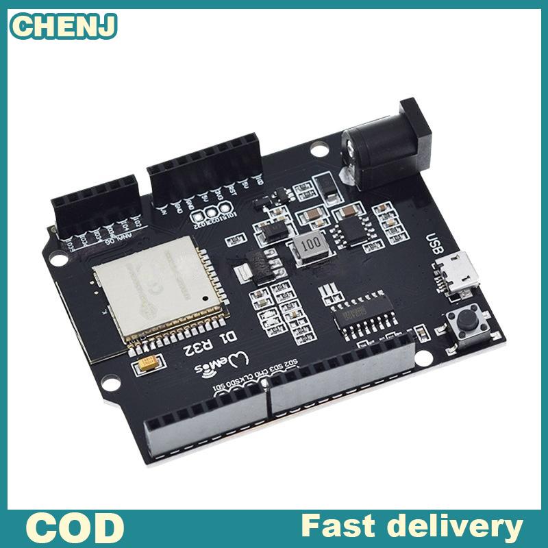 CHENJ บอร์ดพัฒนา ESP32 R32 D1 1ชิ้นหมุดขยายได้บลูทูธ สำหรับโครงการ DIY ของ IOT ราคา 139 บาท*ส่งฟรี