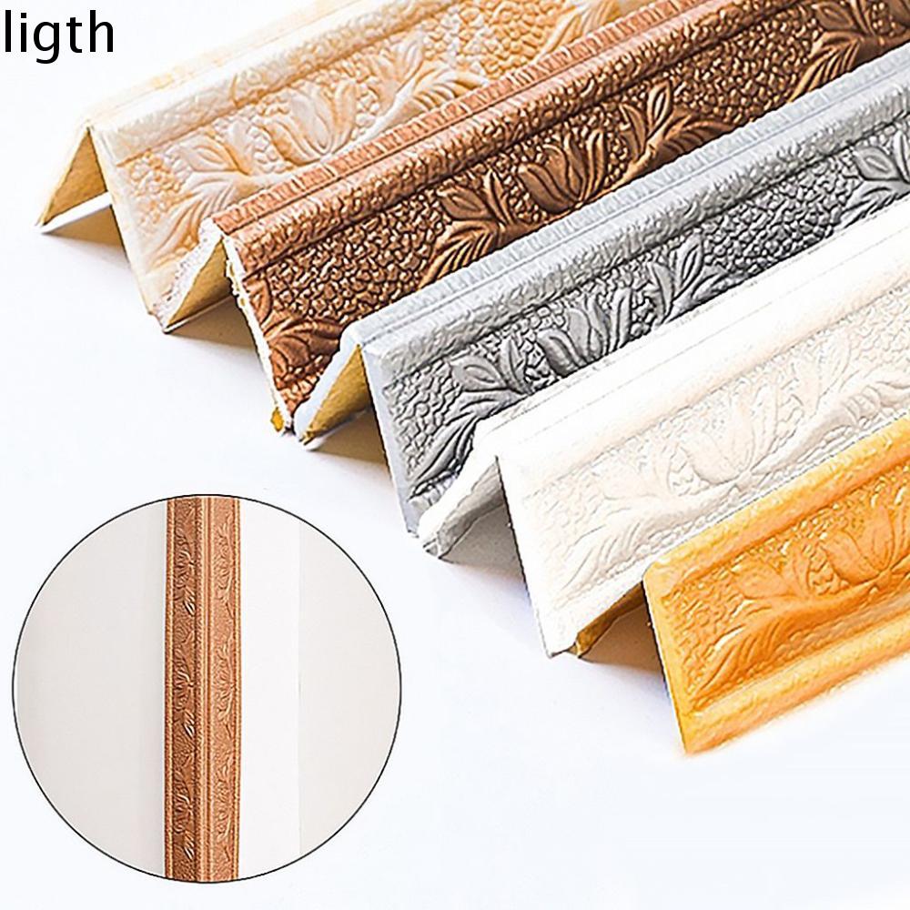 LIGTH Chất lượng Không thấm nước Đóng mở Chống Va Chạm Sáng Tạo Tự dính Trang Trí Nội Thất Góc Hình Nền Tường Sticker Tường Đường Dây Thắt Lưng Cạnh Dán Dải