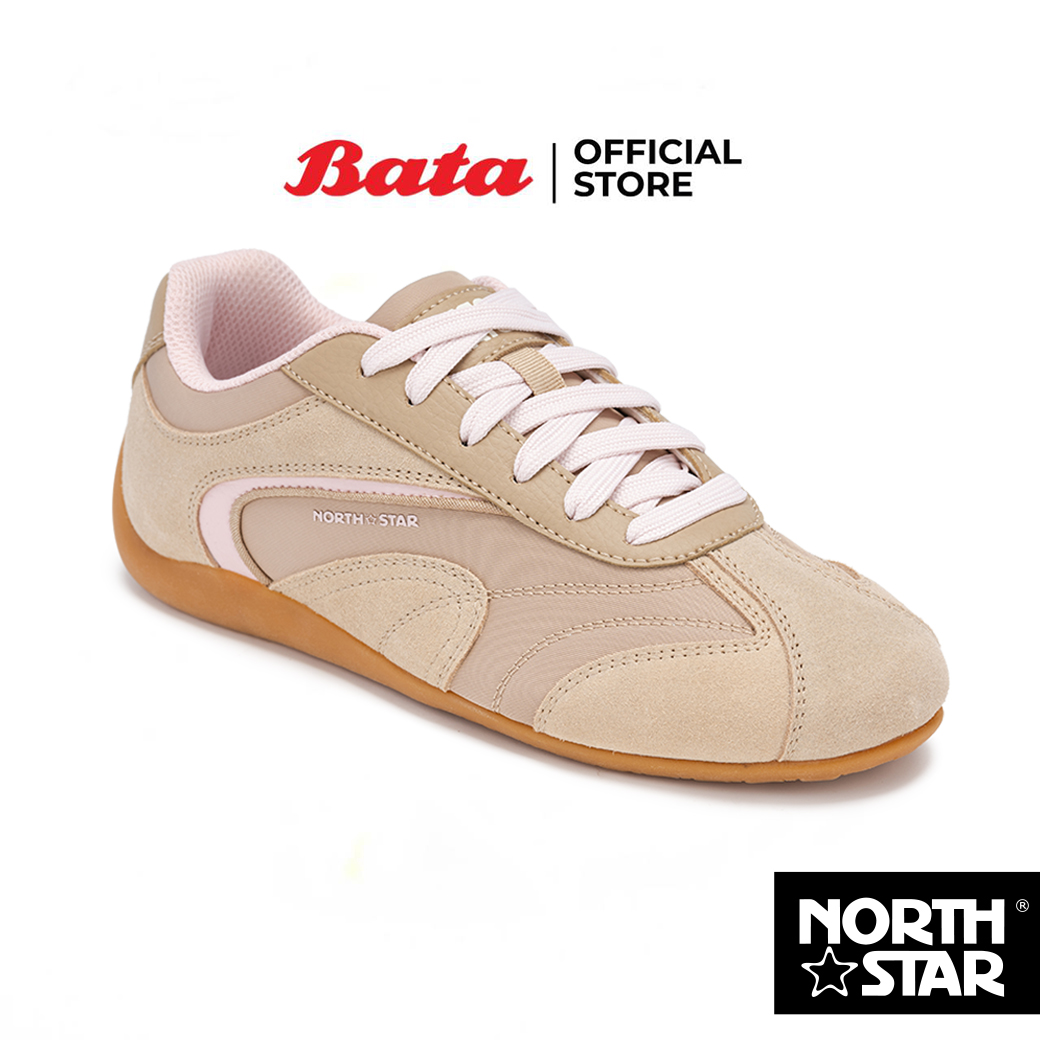 Bata North Star Lace-Up Sneakers for Women, Model Retro Race, Brown 5208194 ราคา 999 บาท*ส่งฟรี