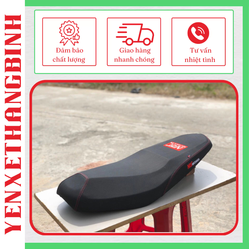 Yên xe ex 135 5 số thêu noi gọt 2 tầng