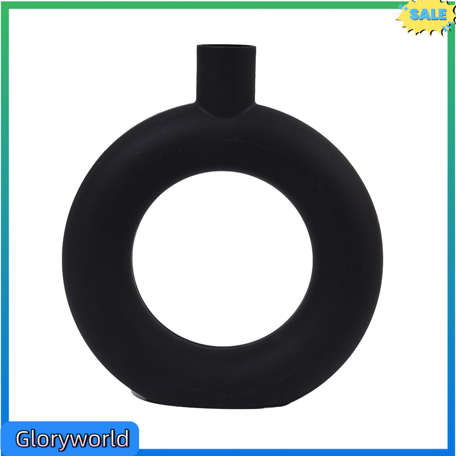 Gloryworld bình cây khô màu trơn Chậu hoa tối giản hiện đại nhựa hoa hình tròn Chậu hoa hoa trang trí chủ cho bàn văn phòng nhà cửa trung tâm Chậu hoa cho ngôi nhà
