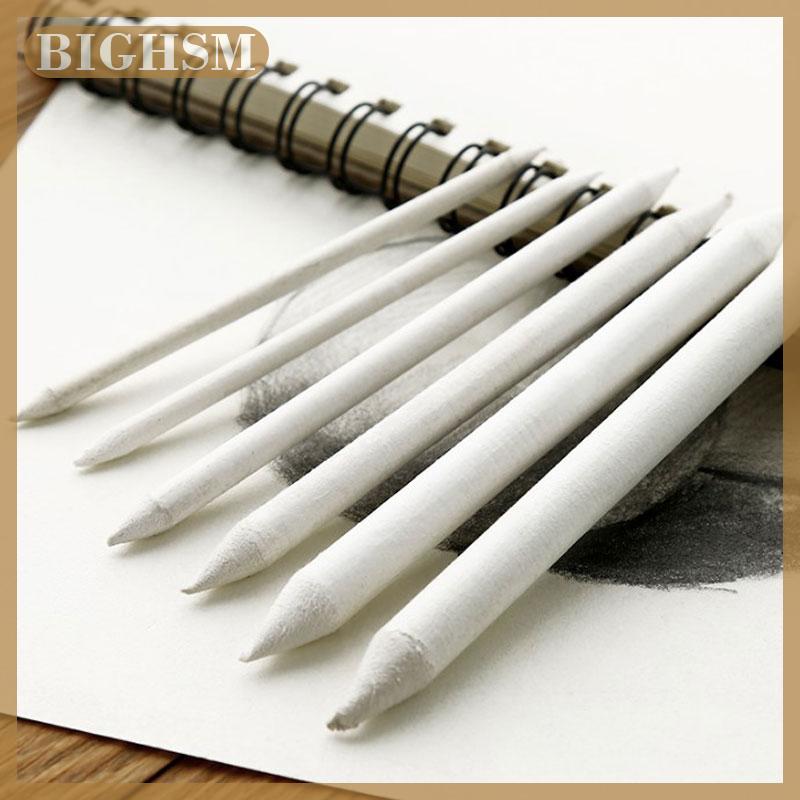 BIGHSM 6 cái bộ pha trộn Smudge gốc cây tortillon phác thảo nghệ thuật vẽ trắng Than