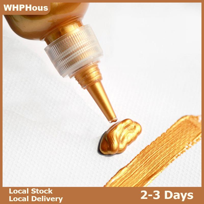 🔥🔥🔥WHPHous 60ml Gold Paint Metallic acrylic paint waterproof not faded DIY painted Pigments