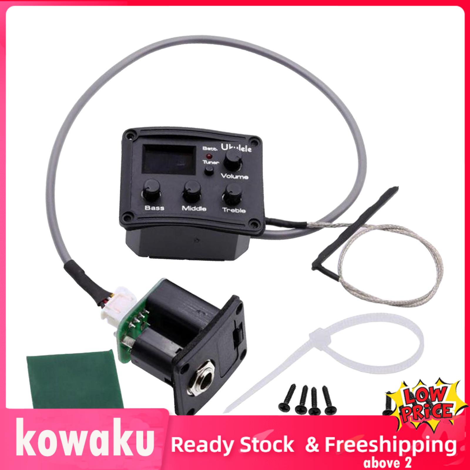 Kowaku Bộ cân bằng EQ Tuner Hệ Thống Guitar Preamp Cho 3 Ban Nhạc Guitar Công Cụ Chuyên Nghiệp