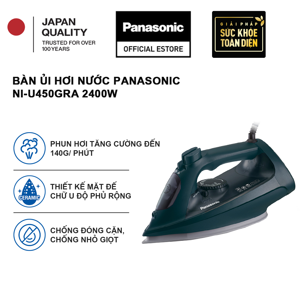 Bàn ủi hơi nước Panasonic NI-U450GRA - 2400W - Hàng chính hãng
