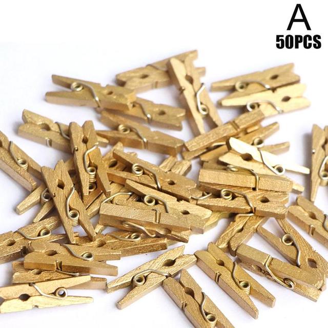 Wholesale Very Small Mine Size 25mm Mini Natural Wooden Clips For Photo  Clips Clothespin Craft Decoration Clips Pegs 50pcs