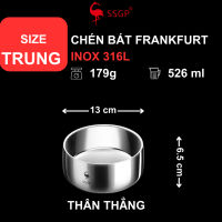 Chén bát inox 316L Frankfurt 3 lớp đa năng SSGP Đức SS30311 chén ăn cơm chén inox bát ăn inox