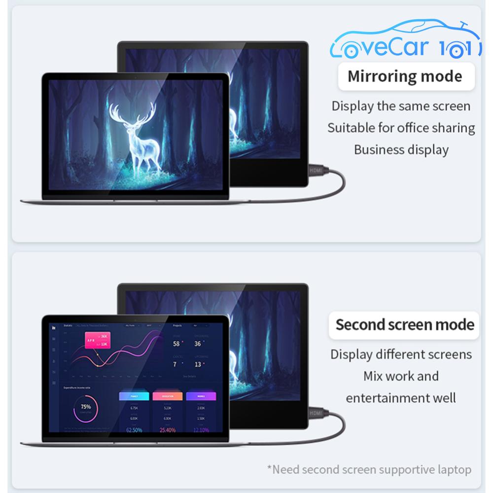 13.3 inch Ultra-thin Portable Monitor HDMI-compatible HD Gaming Display Monitor ราคา 3,162 บาท*ส่งฟรี