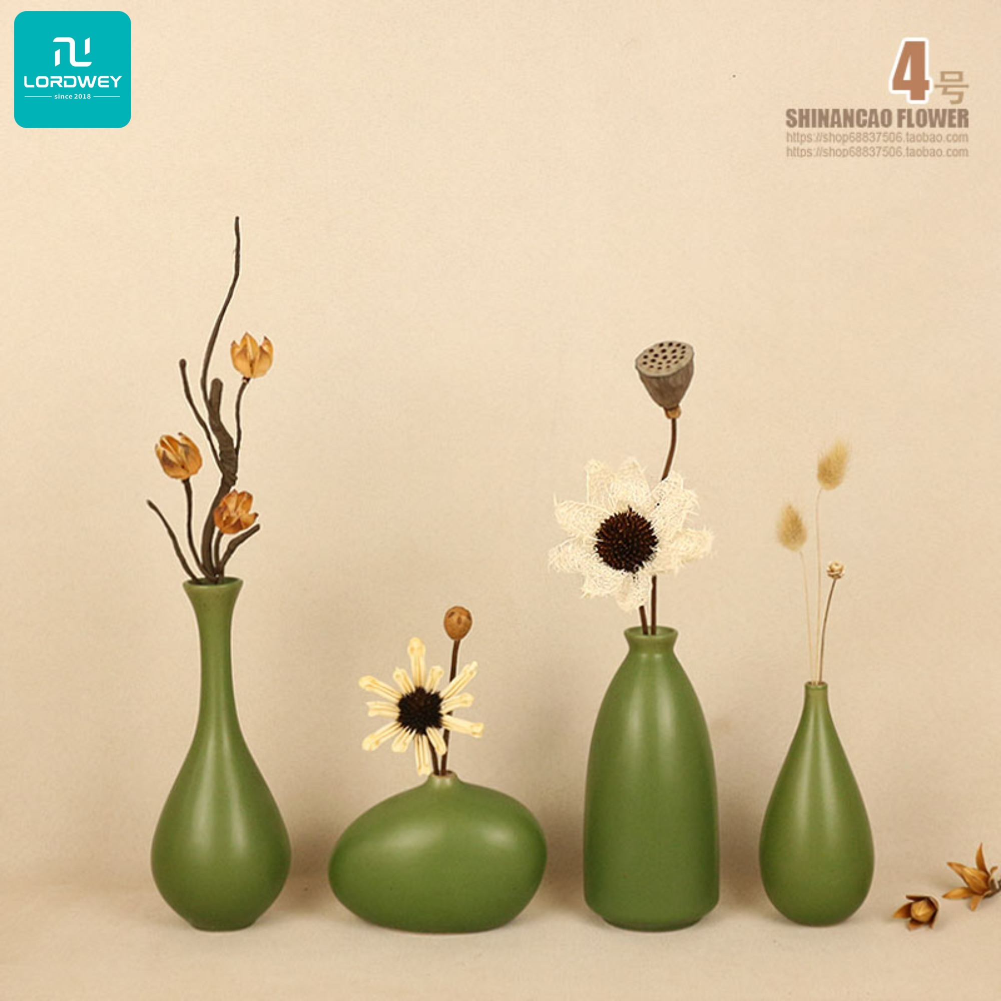 LORDWEY Ornaments Living Room Home Decoration Room Porch Shoe Cabinet Display Rack New Chinese Retro Porcelain Vase Small Ornaments ราคา 1,746 บาท*ส่งฟรี