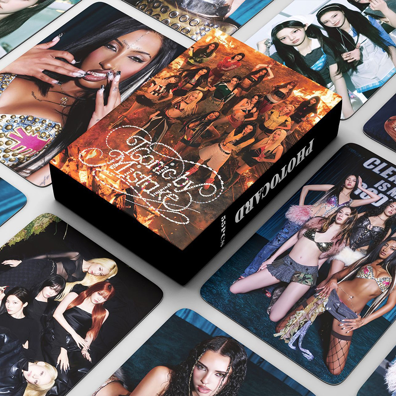 55pcs/box KATSEYE ILLIT LE SSERAFIM Photocards ICONIC BY MISTAKE Album KPOP LOMO Card Collection Card