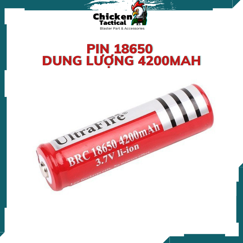 1 viên pin 18650 dung lượng 4200mah sạc lại