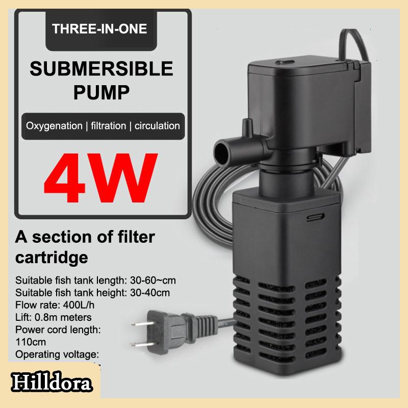 [Hilldora] Nhựa 3 Trong 1 Fish Tank Lọc Lọc Tăng Oxy Không Khí Aquarium Lọc Với Bên Trong Miếng Bọt Biển 4 6 12 20 30W - 2