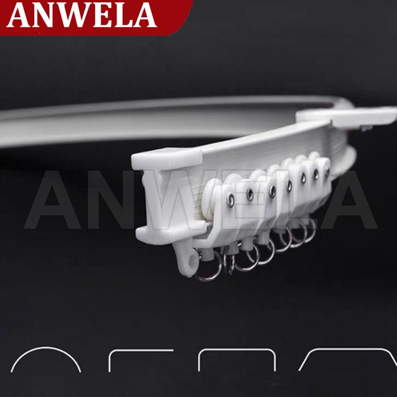 Rèm Treo Trần Linh Hoạt 3M 6M 8M Ray Ray Phụ Kiện Gia Đình Có Thể Uốn Cong Bằng Nhựa Cho Ban Công Cửa Sổ