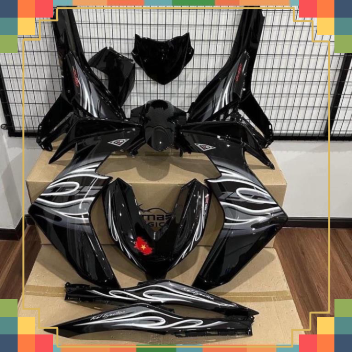 Tem rời exciter 155 lửa full đen phối đủ màu