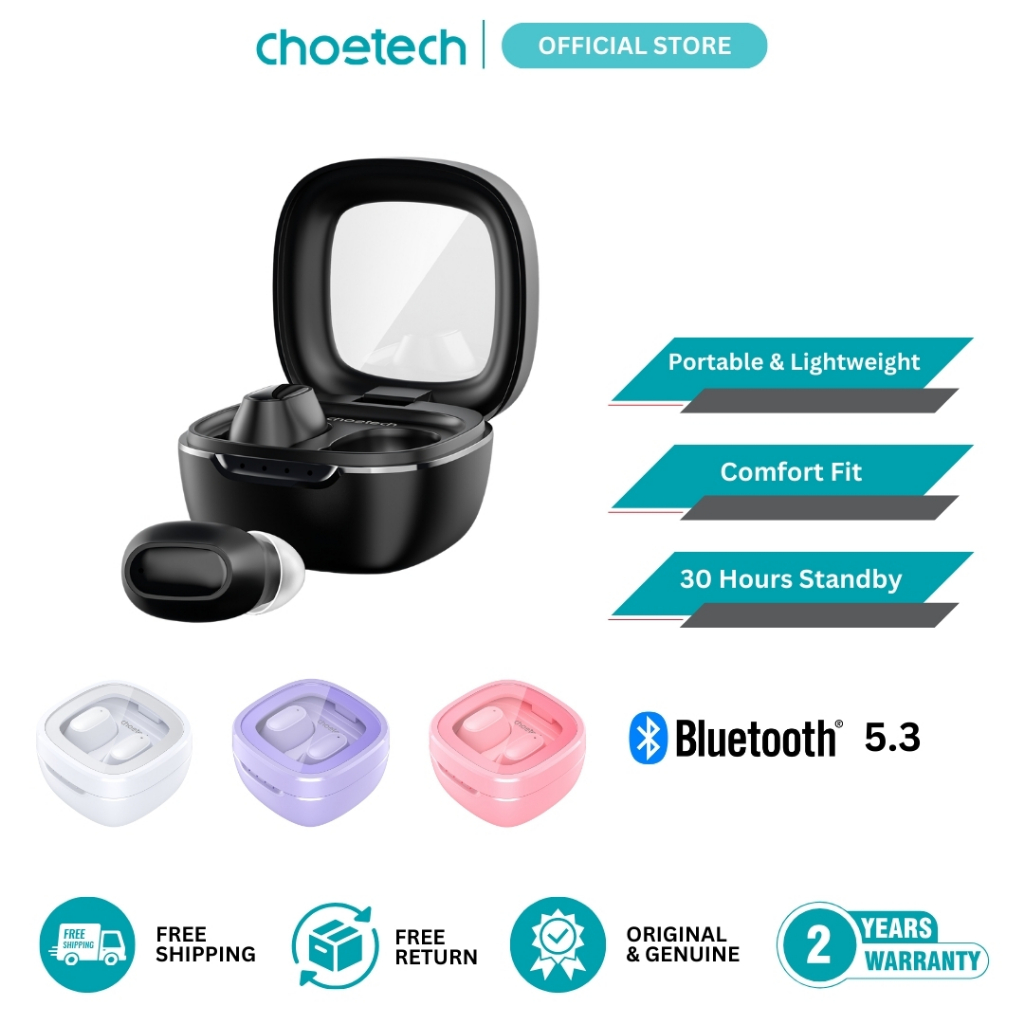 Choetech BH-T23 MEMS Mic V5.3 Mini Bean TWS Earphone