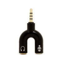 Suntex 3.5 MM Headphone Plug Audio Cables Splitter Microphone 2 in 1 Swivel Connector Jack Plug Adapter