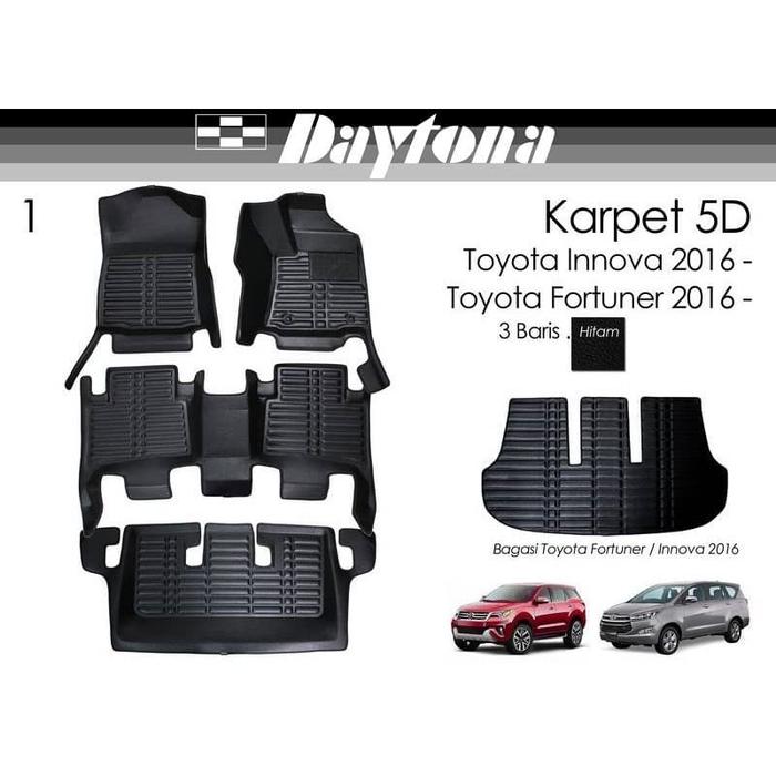 DAYTONA KARPET 5D TOYOTA FORTUNER 2016- FULL SET - RED MARKEET Giá 1,230,000 Đồng*Miễn phí vận chuyển
