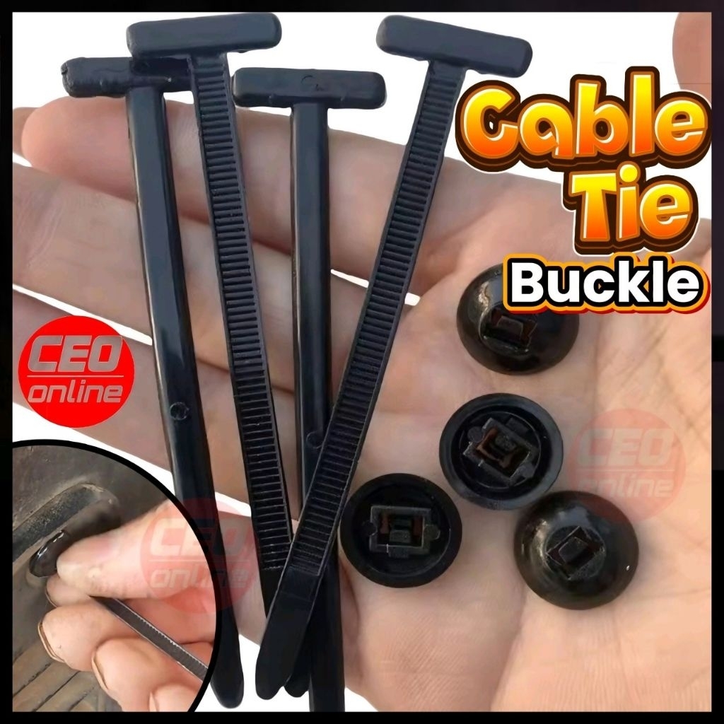 Nylon Universal Cable Tie Buckle - Heavy Duty Selfs-Lockings Zip Ties Holder with Pin & Button Nylon Universal Cable Tie Buckle - Heavy Duty Selfs-Lockings Zip Ties Holder with Pin & Button