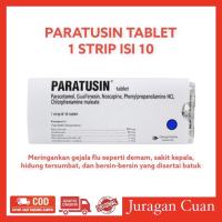 PARATUSIN TABLET OBAT FLU DEMAM SAKIT KEPALA HIDUNG TERSUMBAT BATUK 1 STRIP ISI 10